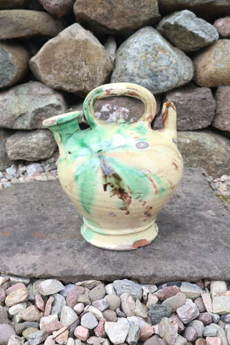 20th Century Spanish Botijo Slipware Water Container / Jar