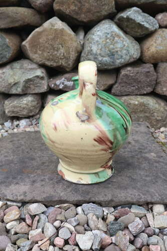 20th Century Spanish Botijo Slipware Water Container / Jar