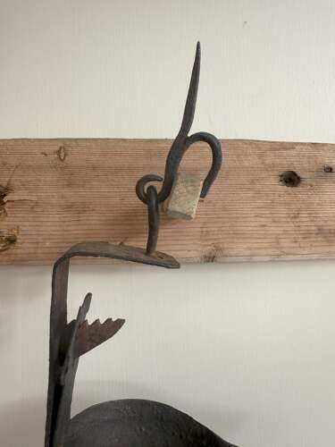 Late 19th Century Scottish short hanging cruisie oil lamp