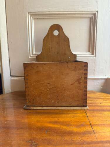 19th Century Scottish wall or table mounted vernacular salt/spoon/candle box