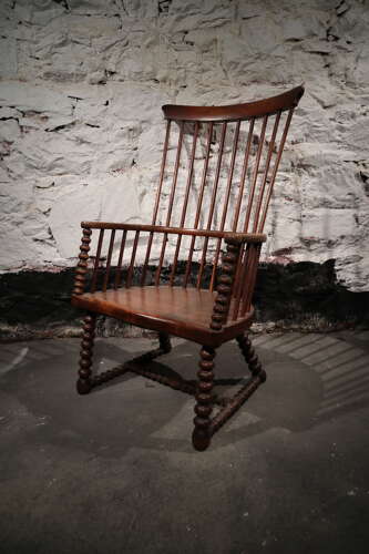 19th Century Scottish Darvel High Comb-backed Bobbin turned Windsor Chair