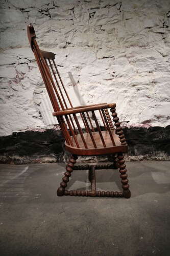 19th Century Scottish Darvel High Comb-backed Bobbin turned Windsor Chair