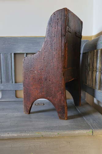 Early 19th Century Scottish vernacular bairns boarded & painted panel armchair