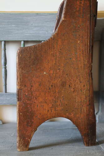 Early 19th Century Scottish vernacular bairns boarded & painted panel armchair