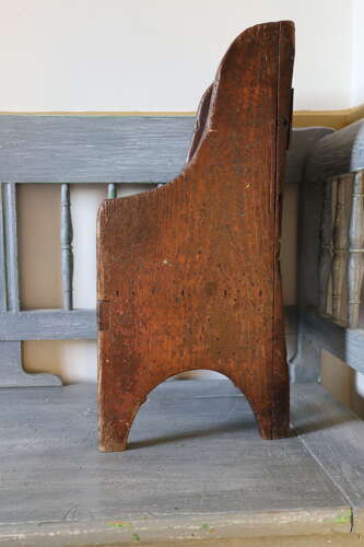Early 19th Century Scottish vernacular bairns boarded & painted panel armchair