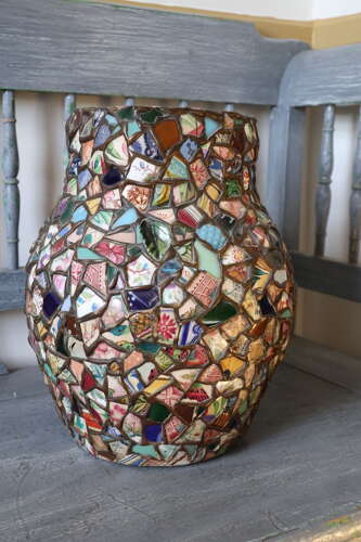 Early 20th Century Large French Pique Assiette terracotta jug