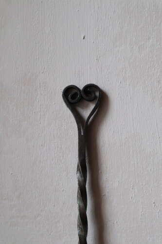 19th Century Georgian Scottish blacksmith made wrought iron and brass toasting fork