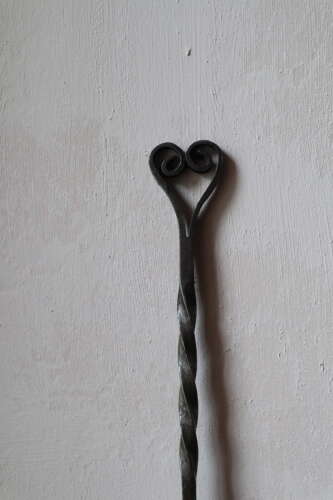 19th Century Georgian Scottish blacksmith made wrought iron and brass toasting fork