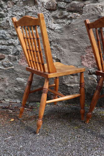 Victorian Scottish Vernacular Francis East & Co. Pair of Windsor Side Chairs c.1890-1910