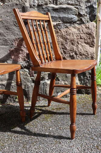 Victorian Scottish Vernacular Francis East & Co. Pair of Windsor Side Chairs c.1890-1910