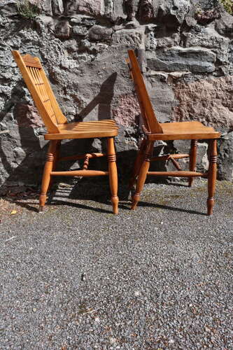 Victorian Scottish Vernacular Francis East & Co. Pair of Windsor Side Chairs c.1890-1910