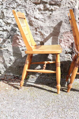 Victorian Scottish Vernacular Francis East & Co. Pair of Windsor Side Chairs c.1890-1910