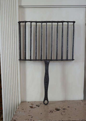 Early 19th Century Scottish vernacular blacksmith wrought Brander iron / Gridiron