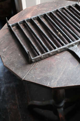 Early 19th Century Scottish vernacular blacksmith wrought Brander iron / Gridiron