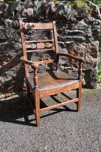 19th Century Scottish Vernacular tall-backed Glasgow pattern armchair
