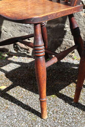 Victorian Scottish Vernacular Francis East & Co. Pair of Windsor Side Chairs c.1880-1895