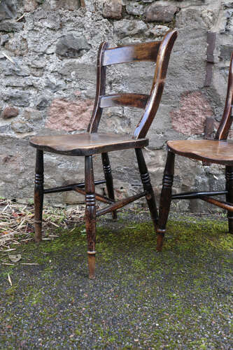 Victorian Scottish vernacular Pair of Oxford Windsor chairs 1890-1910.