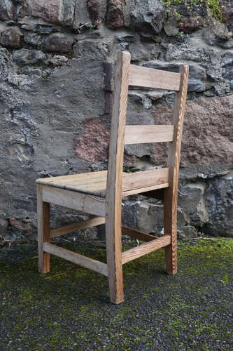 19th Century Scottish vernacular Pine crofting side chair