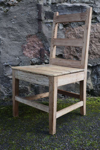 19th Century Scottish vernacular Pine crofting side chair