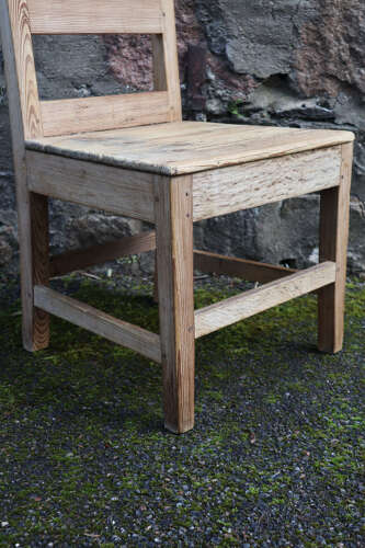 19th Century Scottish vernacular Pine crofting side chair
