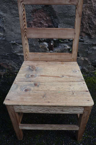 19th Century Scottish vernacular Pine crofting side chair