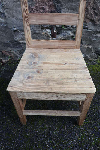 19th Century Scottish vernacular Pine crofting side chair