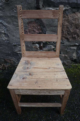 19th Century Scottish vernacular Pine crofting side chair