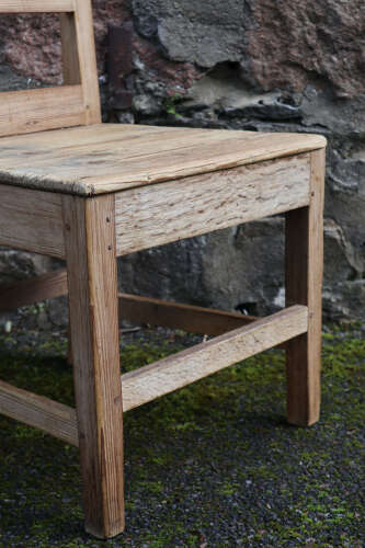 19th Century Scottish vernacular Pine crofting side chair