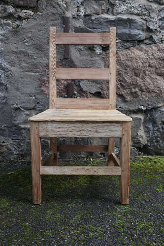 19th Century Scottish vernacular Pine crofting side chair